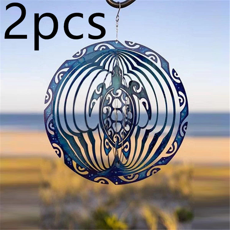 3D Ocean Blue Wind Chimes Living Room Pendant Decoration