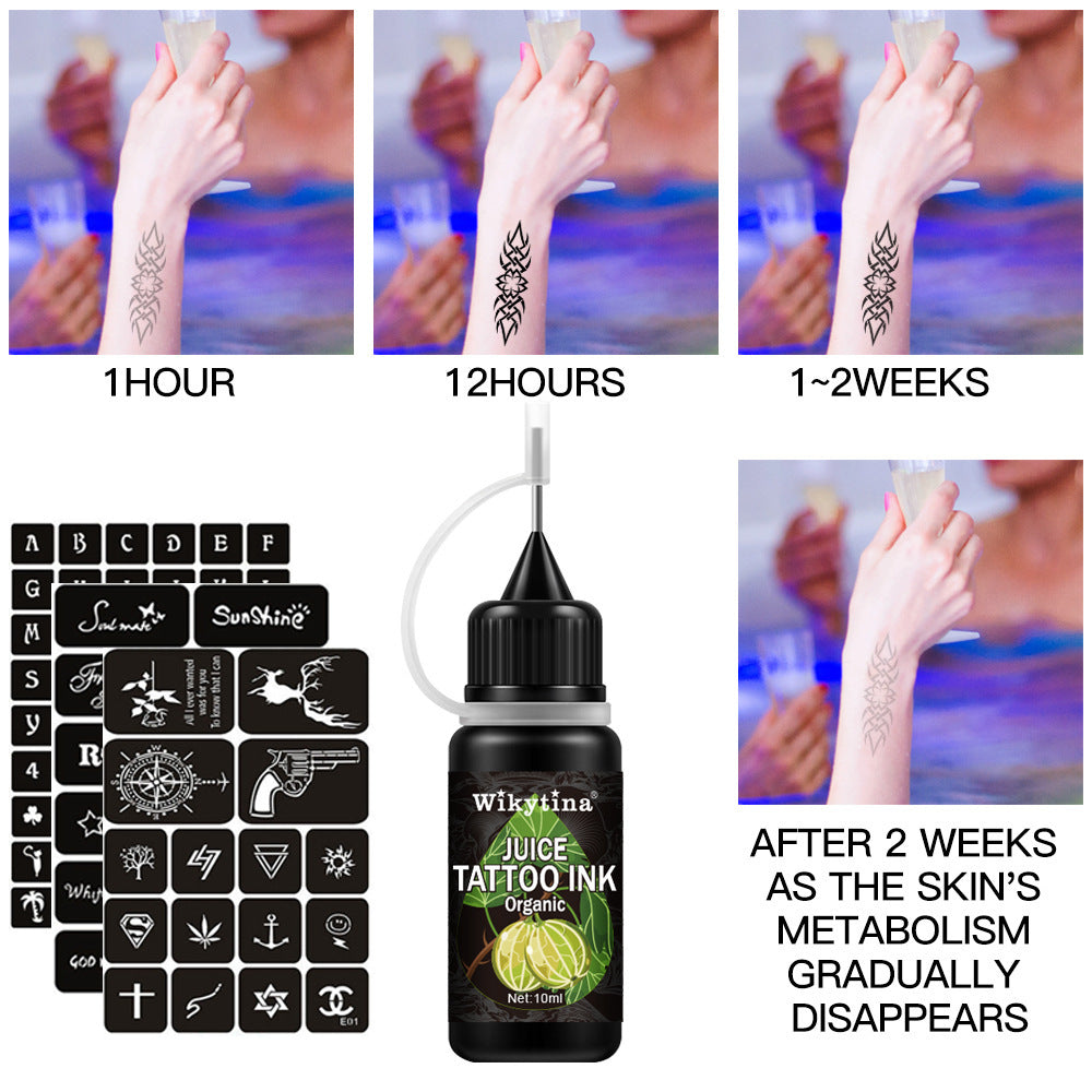 Temporary Juice Health Tattoo Painting Set