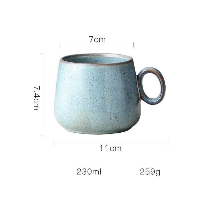 Ceramic Coffee Cup Retro Kiln Ceramic Cup Japanese Cup Single Cup Gift Customized Retro Tripe Water Cup