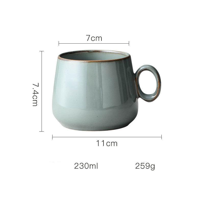 Ceramic Coffee Cup Retro Kiln Ceramic Cup Japanese Cup Single Cup Gift Customized Retro Tripe Water Cup