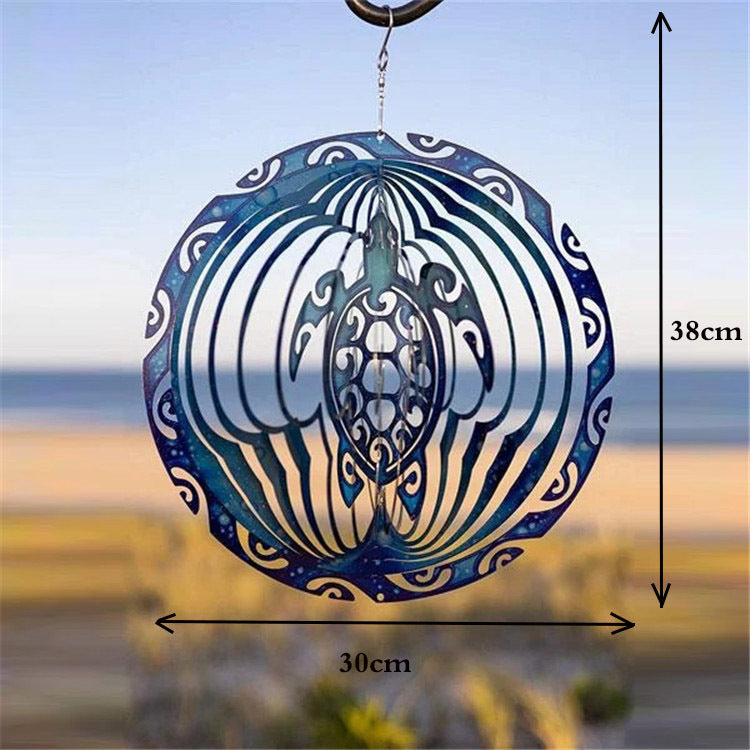 3D Ocean Blue Wind Chimes Living Room Pendant Decoration