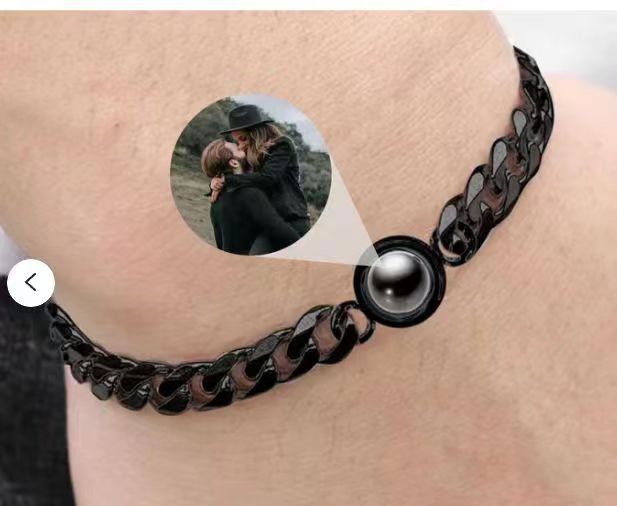 Titanium Steel Men And Women Personalized Photo Projection Custom Family Gathering Pet Couple Birthday Memory Collection Bracele