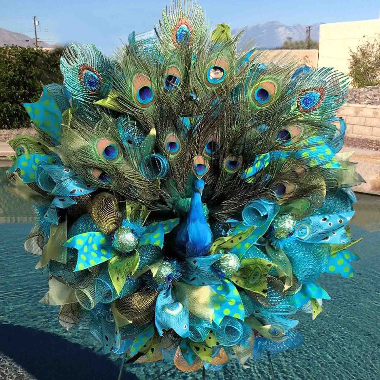 Peacock Wreath Home Decoration Door Hanging