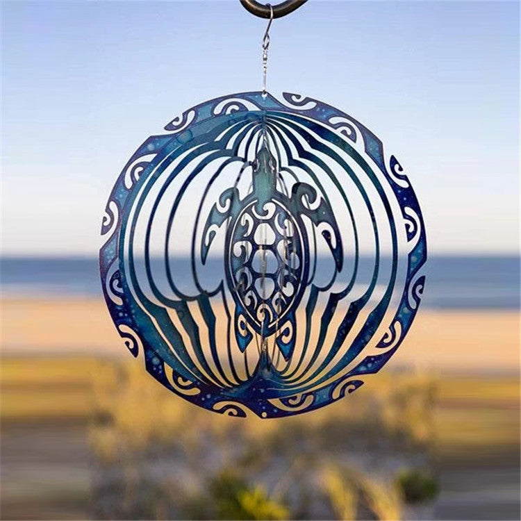 3D Ocean Blue Wind Chimes Living Room Pendant Decoration