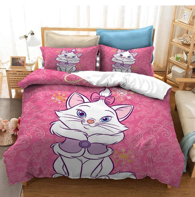 Cat print bed sheet