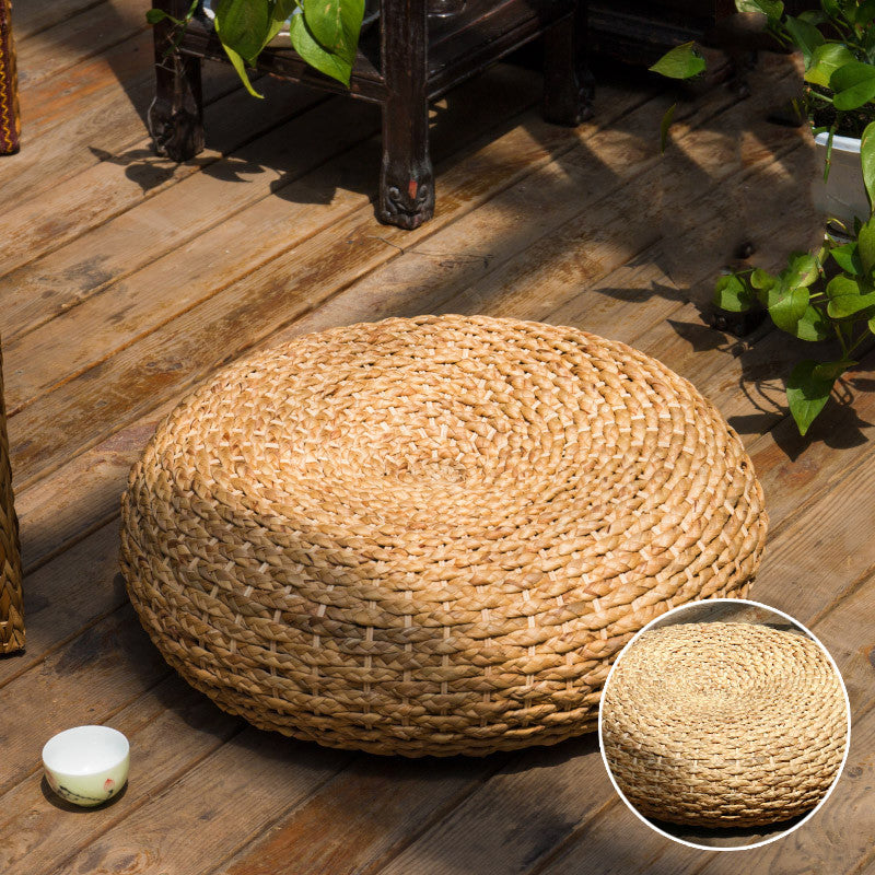 Straw Futon Cushion Thickened Round Tea Ceremony Rattan Woven Tatami Floor Mats For Household Use