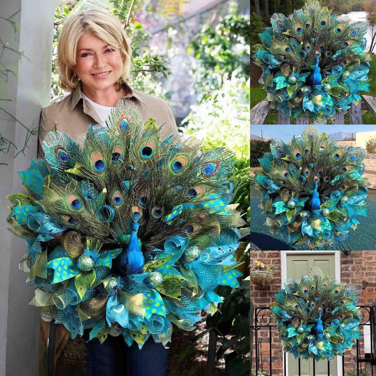 Peacock Wreath Home Decoration Door Hanging