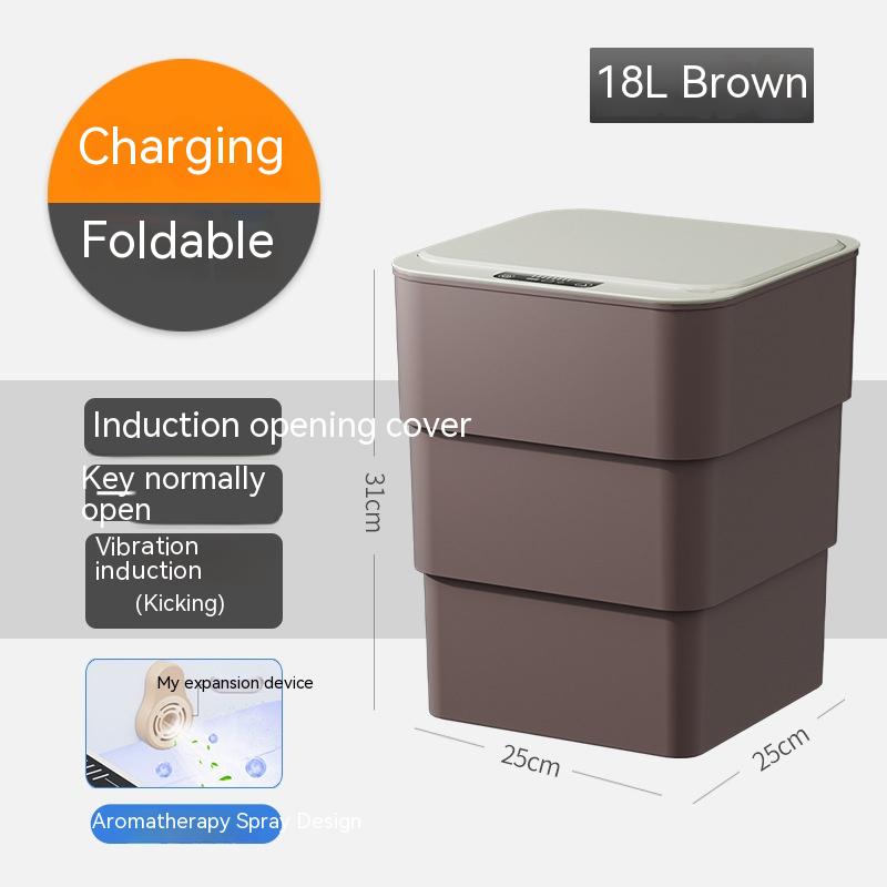 Smart Trash Can With Lid For Bedroom And Living Room