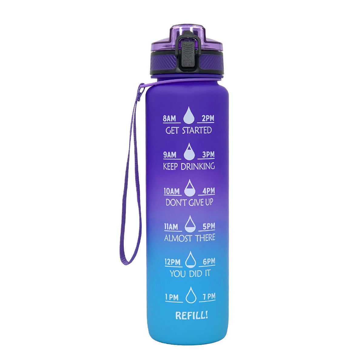 Sports Frosted Gradient Water Bottle