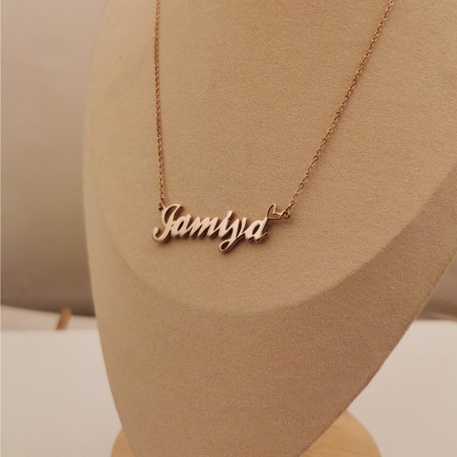 DIY Personalized Pendant  Name Necklace For Women Stainless Steel Jewelry Gold Plated Nameplate Chain Pendant Femme Mothers Girlfriend Gift