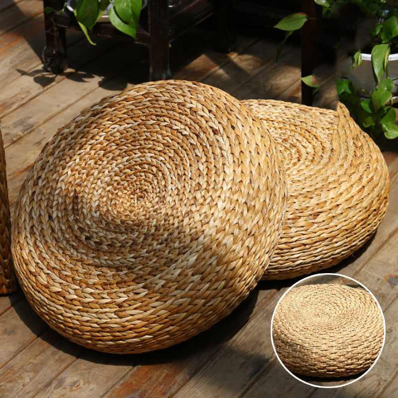 Straw Futon Cushion Thickened Round Tea Ceremony Rattan Woven Tatami Floor Mats For Household Use