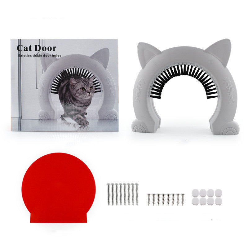 Plastic Pet Round Brush Out Of Door Frame