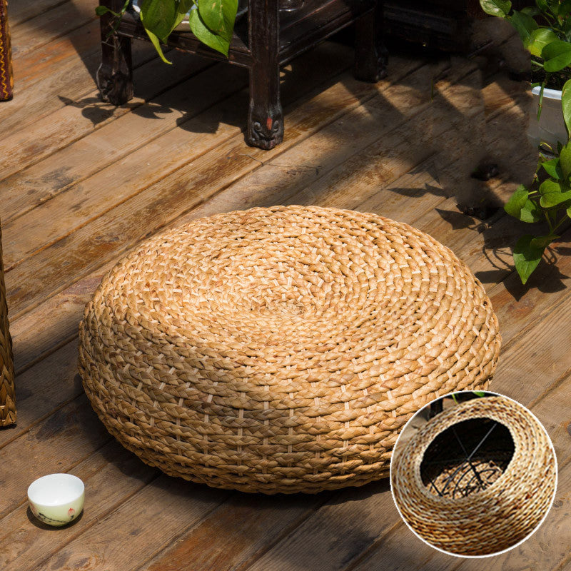 Straw Futon Cushion Thickened Round Tea Ceremony Rattan Woven Tatami Floor Mats For Household Use